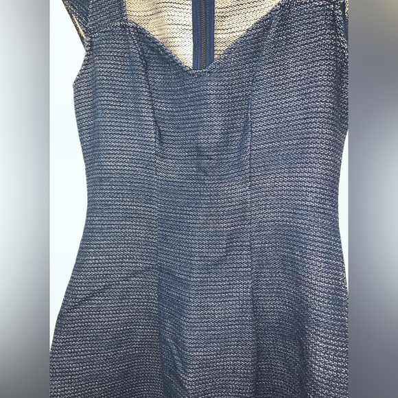 SOLD GUESS Indigo Cap-Sleeve Boucle Dress - Picture 9 of 15
